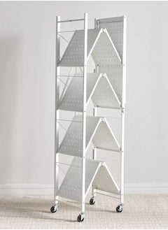 DubaiGallery 5 Tier Foldable Storage Rack Kitchen Storage Shelf Kitchen Garage Home Closet Office Storage Rack Storage Organizer Storage Shelves  - Image 4