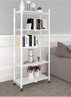 DubaiGallery 5 Tier Foldable Storage Rack Kitchen Storage Shelf Kitchen Garage Home Closet Office Storage Rack Storage Organizer Storage Shelves  - Image 2