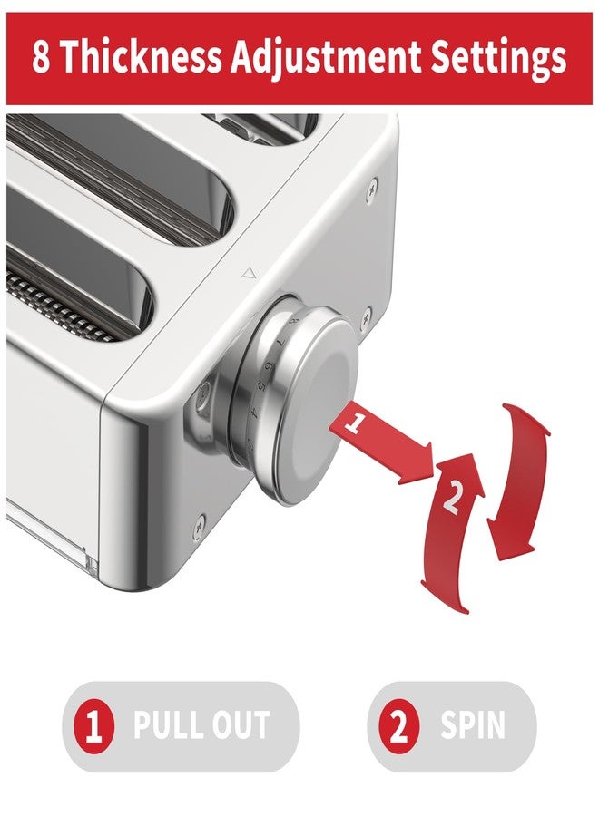 Atbod All Metal Pasta Attachment 3 In 1 Set For Kitchenaid Stand Mixer - Image 4