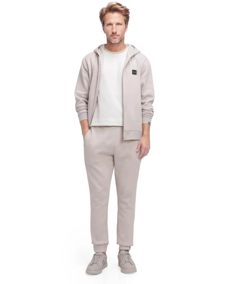 رير رابِت Rare Rabbit Men Ander Off White Drawstring Closure Heavyweight Premium Plain Track Pant