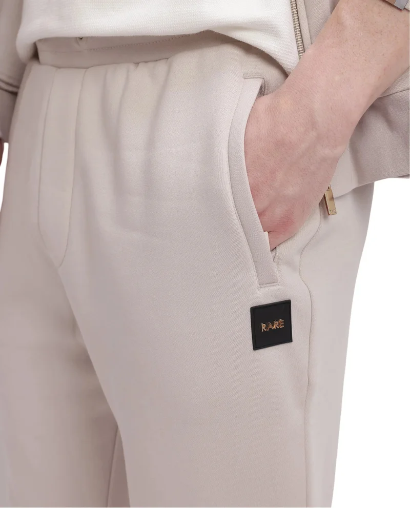 Rare Rabbit Men's Drawstring Closure Heavy Weight Solid Track Pant