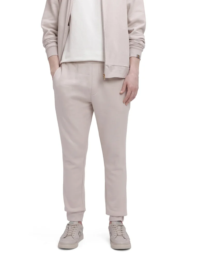 رير رابِت Rare Rabbit Men Ander Off White Drawstring Closure Heavyweight Premium Plain Track Pant