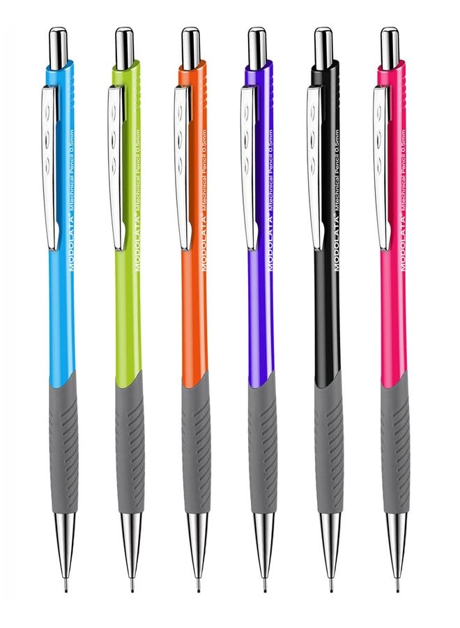 MODOLATA 0.5MM Mechanical Pencil Set, Lead Pencils 0.5mm for Student and Artist Drawing, Sketching, Drafting, Pack of 6 Pieces - Image 1