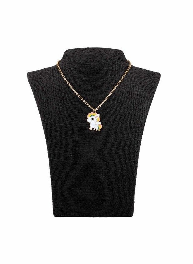 Pinapes “Kids Unicorn Pendant Necklace, Rainbow Enamel Charm on Gold‑Tone Chain” - Image 5