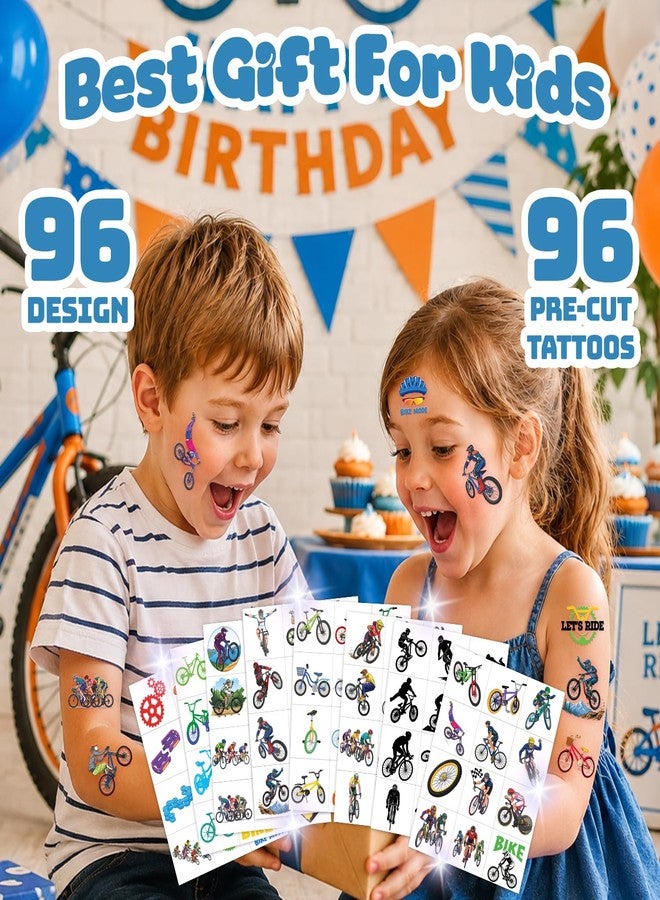 91TATTOOS 96 PCS Bike Temporary Tattoos for Kids - Image 4