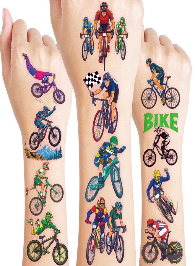 91TATTOOS 96 PCS Bike Temporary Tattoos for Kids - Image 1