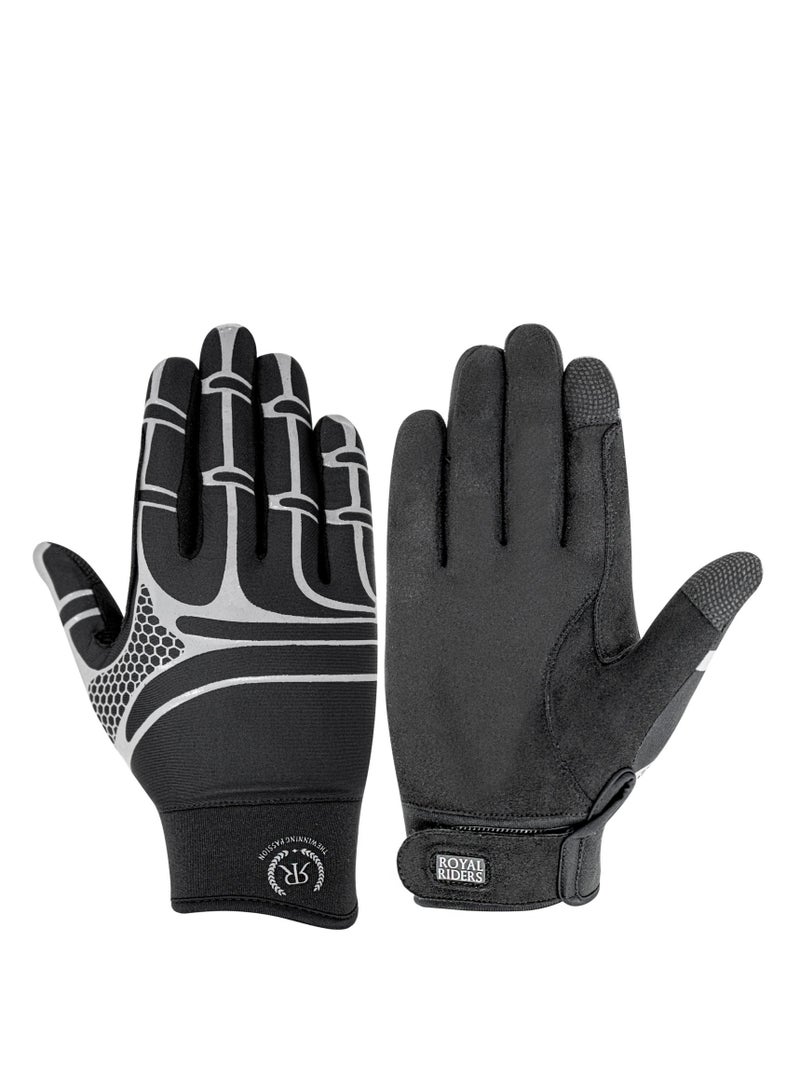 Royal Riders Technical Horse Riding Gloves - Nano Suede & Spandex, Breathable, Durable & Comfortable Equestrian Gloves for Men & Women - #10063576 - Image 1