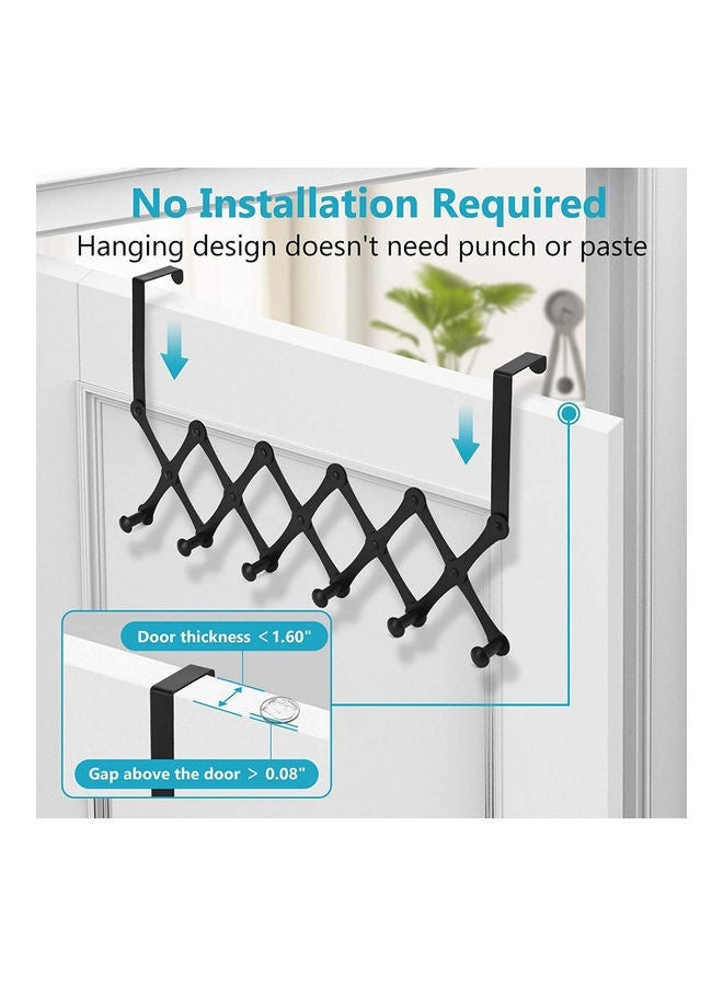 2-Pack Oven Retractable Door Hanger with 6 Hooks Black - Image 3