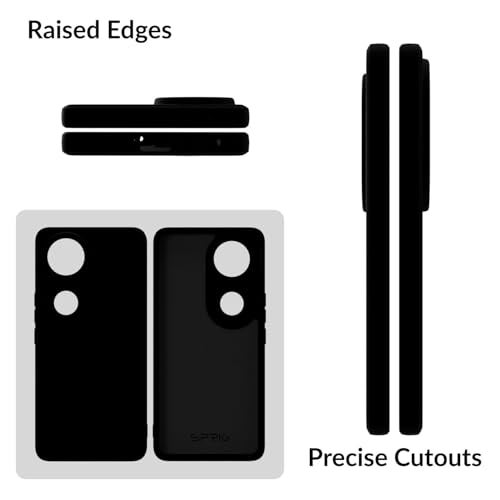 SPRIG Compatible with VIVO T4R 5G TPU Basic Premium Back Cover Case Drop Tested Shock Proof for Boys and Girls with Camera Protection (Black) - Image 3