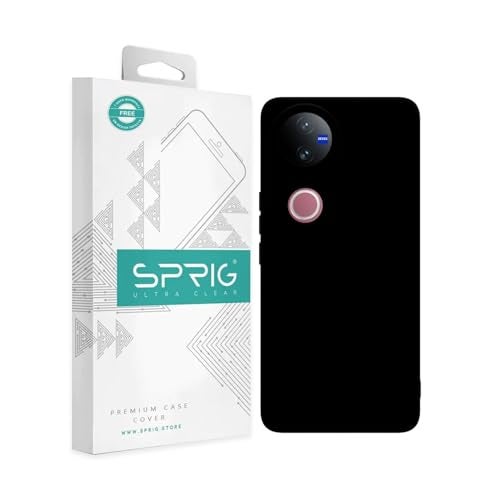 SPRIG Compatible with VIVO T4R 5G TPU Basic Premium Back Cover Case Drop Tested Shock Proof for Boys and Girls with Camera Protection (Black) - Image 1