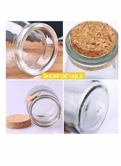 KASTWAVE Small Glass Decorative Bottles With Cork Lids - 10pc, 3.4oz Mini Mason Jar for Wedding Favors, Apothecary, DIY Arts Crafts w/Personalized Label Tags & String  - Image 3