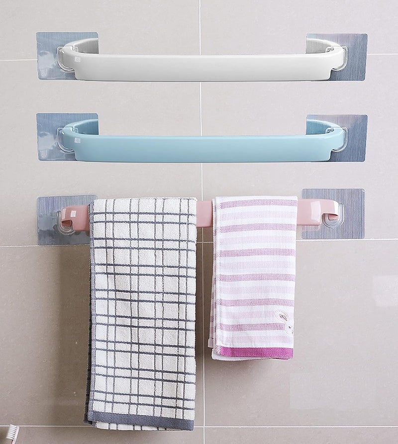 MEZON 3 in 1 Hand Towel Bar Multipurpose WallMounted Holder for Kitchen Bathroom Wash Basin Multi Color - Image 4