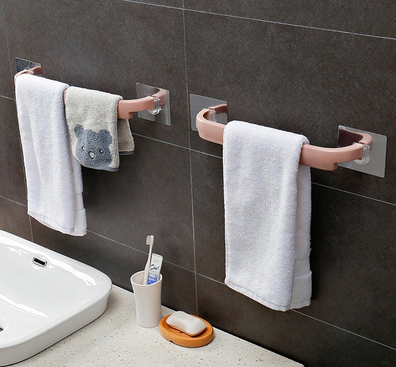 MEZON 3 in 1 Hand Towel Bar Multipurpose WallMounted Holder for Kitchen Bathroom Wash Basin Multi Color - Image 5