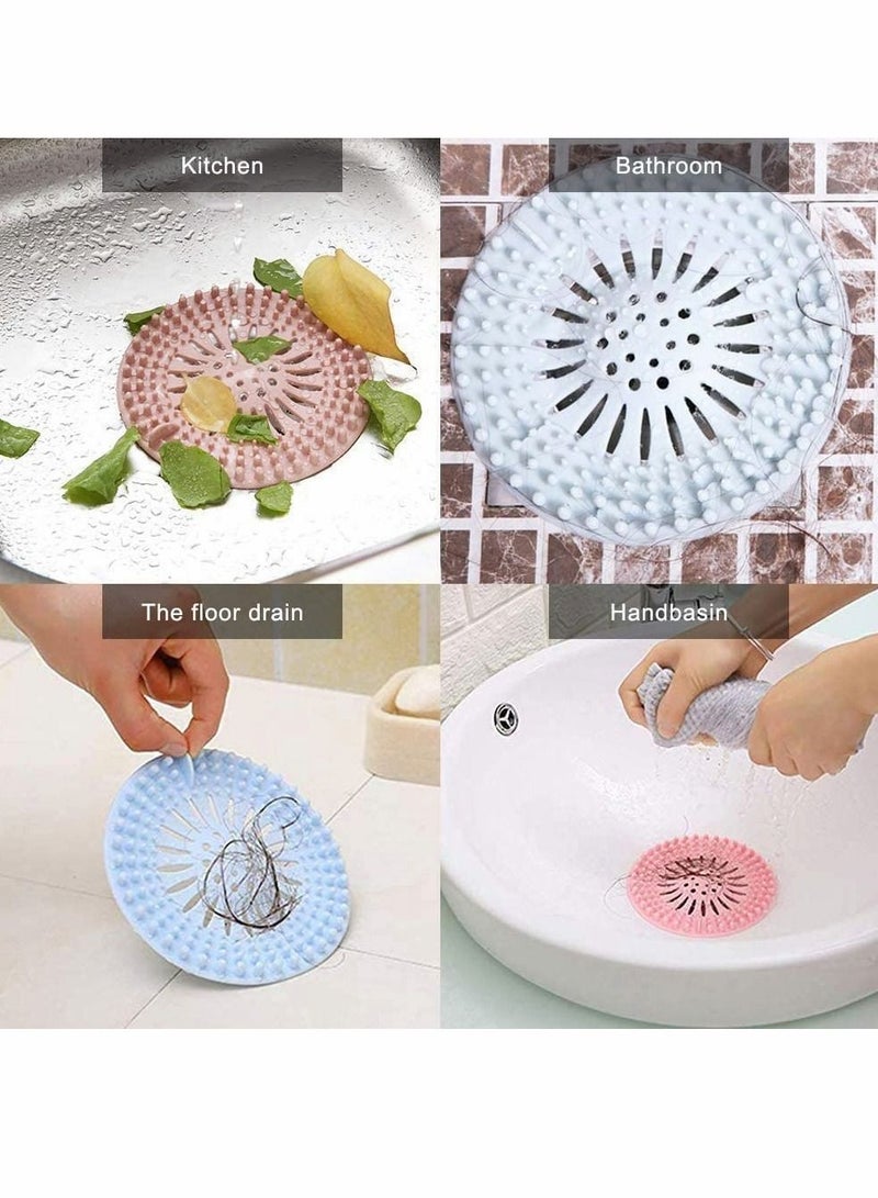 Silicone Hair Catcher Sink Strainer Drain Cover Protector for Bathroom Shower and Bathtub - Image 5