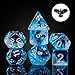 Cusdie 7Die DND Dice Polyhedral Dice Set Filled with Animal for Role Playing Game DD Dice Eagle - Image 2