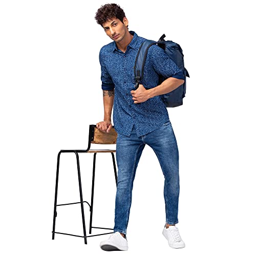 Spykar Men Printed Full Sleeve Slim Fit Shirt - Image 2