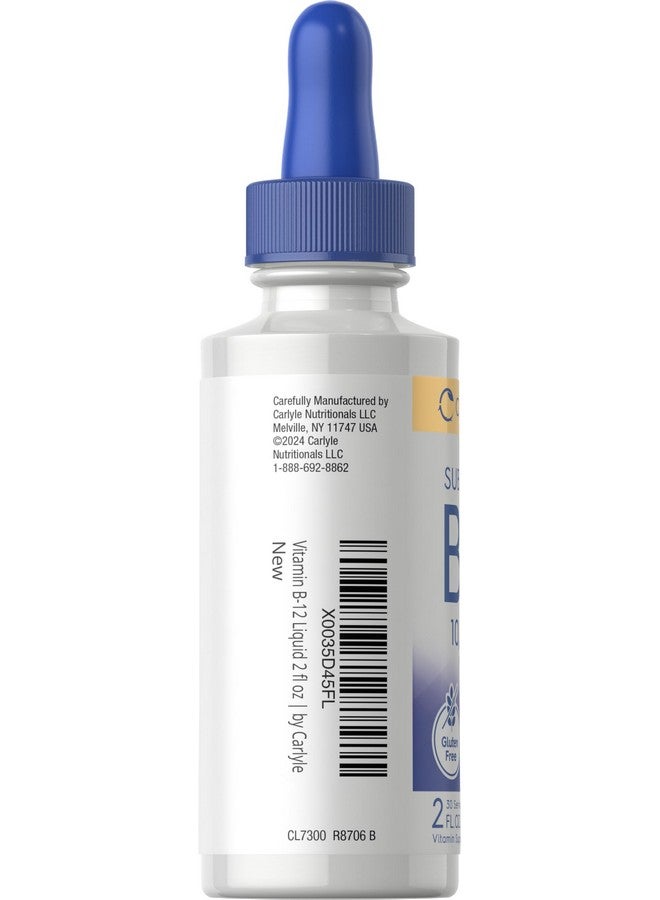 Carlyle كارلايل فيتامين ب12 تحت اللسان | 10,000 ميكروغرام | 2 أونصة سائلة | قطرات سائلة نباتية، خالية من الكائنات المعدلة وراثيًا، خالية من الغلوتين - Image 3