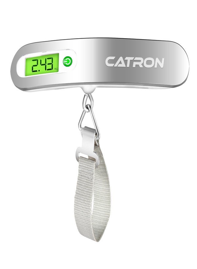Catron Luggage-Guard Hanging Scale Heavy Duty Portable Hook Weighing Machine Digital Type Manual Weight Up to 50 KG (Silver) - Image 1