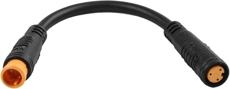 2-Pack 3-Pin Thumb Shifter Conversion Cable with M8 Connector, 132mm Waterproof ABS Extension Wire for E-Bike Display and Motor Controller, Black(Female to Male) - Image 4