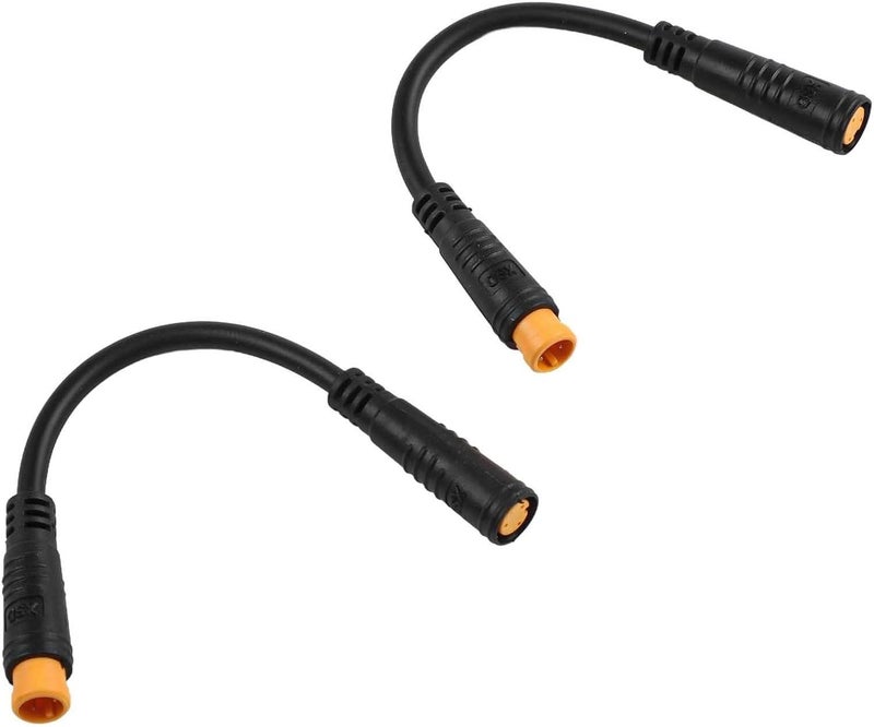 2-Pack 3-Pin Thumb Shifter Conversion Cable with M8 Connector, 132mm Waterproof ABS Extension Wire for E-Bike Display and Motor Controller, Black(Female to Male) - Image 3