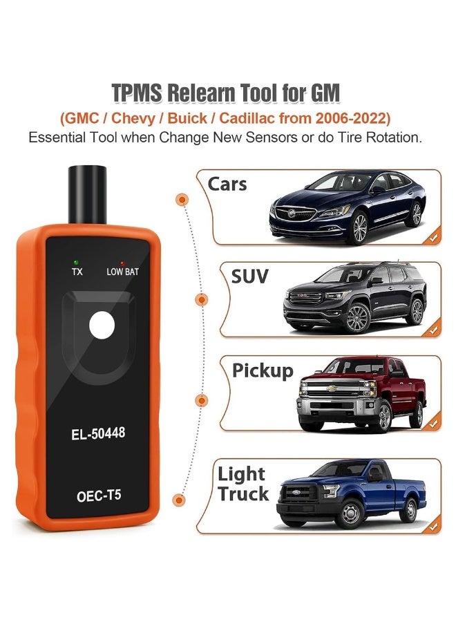 Generic Auto Tire Sensor Pressure Monitor System Programming Training Activation Tool Automotive OEC-T5 EL For GM/Buick/Chevy/Cadillac Series Vehicles  - Image 5