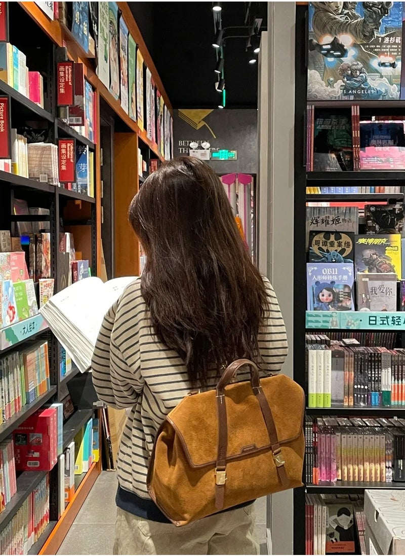 سونغمونت حقيبة سفر كبيرة من سلسلة المشي في جبل سونجمونت، حقيبة ظهر من جلد السويد العتيق (حجم صغير)  - Image 5
