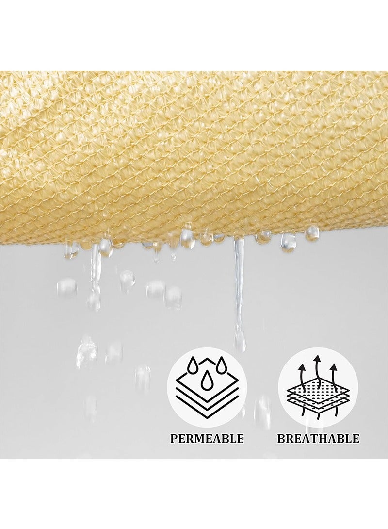 TAPIT 6mx8m Shade Sail, Outdoor Sunshade Net, Garden Sunblock Cloth, Durable Cooling Sunshade for Camping, Courtyard, UV Protection, Privacy - Image 4