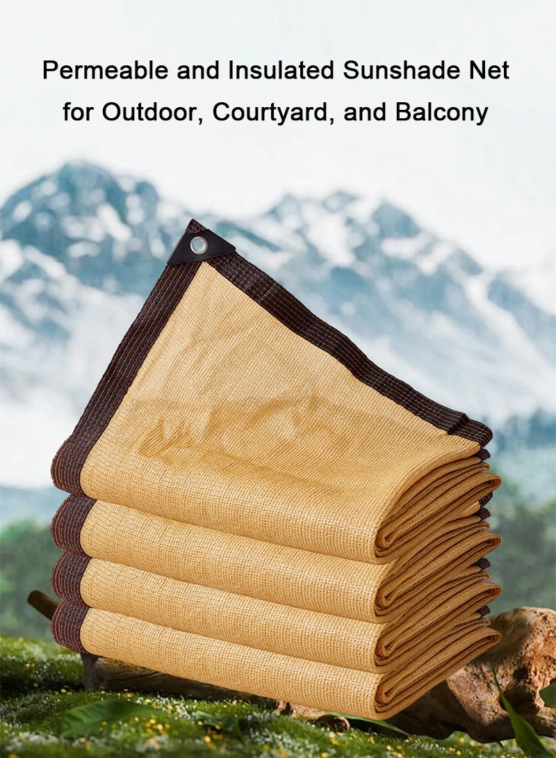 TAPIT 6mx8m Shade Sail, Outdoor Sunshade Net, Garden Sunblock Cloth, Durable Cooling Sunshade for Camping, Courtyard, UV Protection, Privacy - Image 2