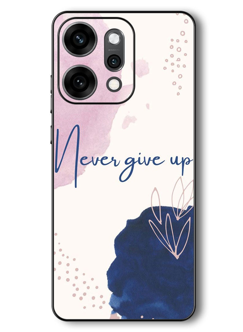 Theodor Case Compatible with Oppo Reno 14 Pro 6.83 Inch Protection Shockproof Bumper Cover Never Give up - Image 1
