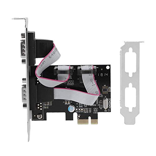 Wendry PCI-E to RS232 2-Port Serial Port Converter Adapter, Serial RS-232 PCIe Card Low Bracket with 16C550 UART, RS232 PCIe X1 Card for Desktop - Image 2