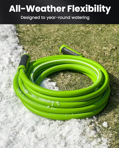 RAINPOINT Garden Hose 100ft - lightweight Heavy Duty Water Hose with Swivel Handle - Flexible, Hybrid Rubber, 5/8", Male to Female - Image 5