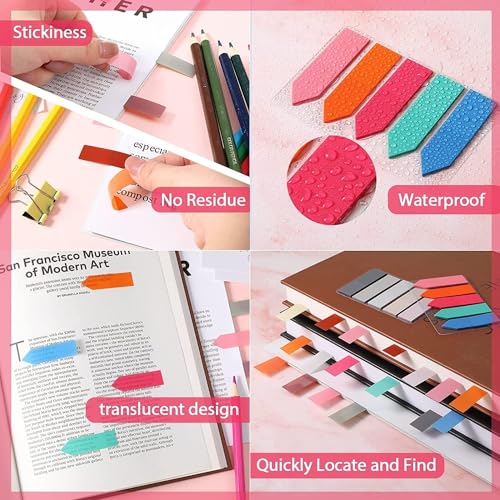 KRAFTMASTERS KRAFTMASTER®200 Pieces Pastel Color Page Markers Sticky Index Tabs Book Sticky Tabs Arrow Flag Tabs Sticky Notes Small Sticky Tabs Color Bible Tabs for... - Image 4