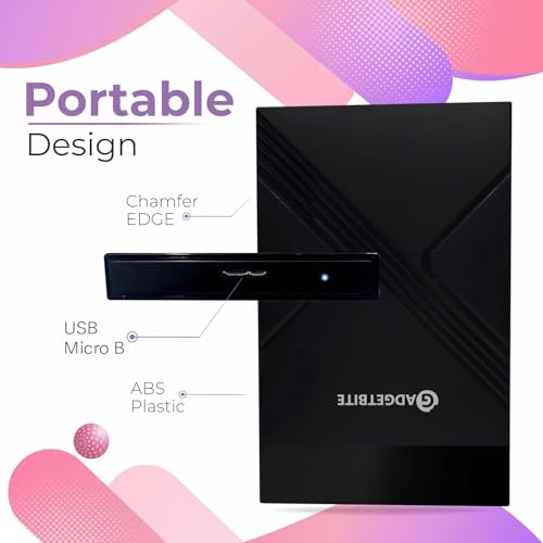 Gadgetbite SSD Enclosure Case SATA to USB 3.0 HDD 2.5 inch External Hard Disk Connector with Fast Charging Speed Up to 5 Gbps and Up to 4TB Storage Capacity Compatible with 2.5 SSD HDD - Black - Image 3