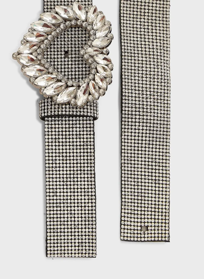 Ginger Heart Buckle Jewelled Belt