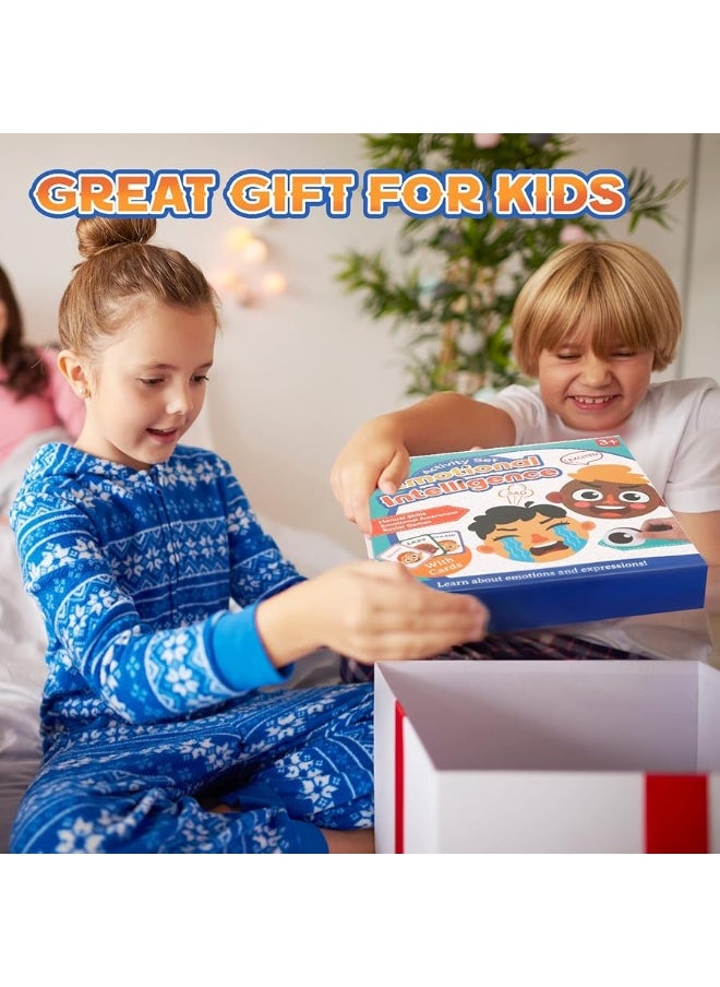 PP OPOUNT PP OPOUNT Social Emotional Learning Toy, Funny Faces Games with 28 Facial Expressions and 12 Emotional Flashcards, Preschool Learning Activities Toy to Express Emotions for Kids Age 3+  - Image 3