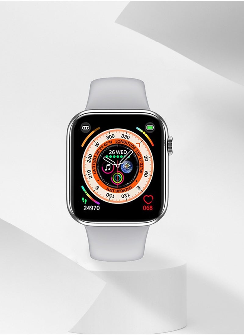 Telzeal Telzeal S9 2.2 Inch Full Screen AMOLED Display Smart Watch With 3 Pair Strap and Wireless Charger For Ladies and Gents Silver  - Image 2