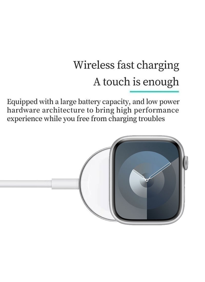 Telzeal Telzeal S9 2.2 Inch Full Screen AMOLED Display Smart Watch With 3 Pair Strap and Wireless Charger For Ladies and Gents Silver  - Image 5