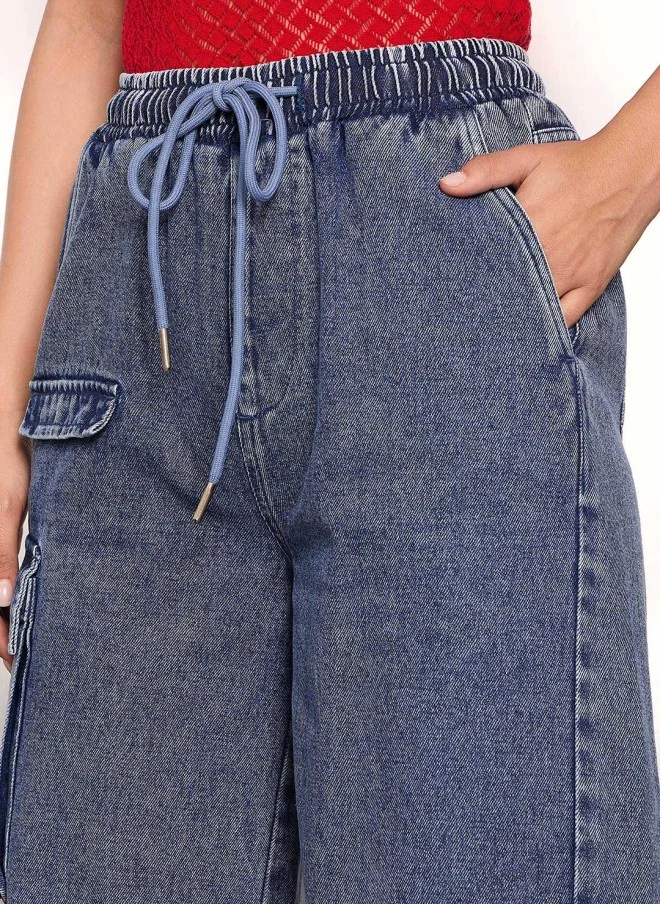ساسافراس Light Fade Cargo Jeans for Women