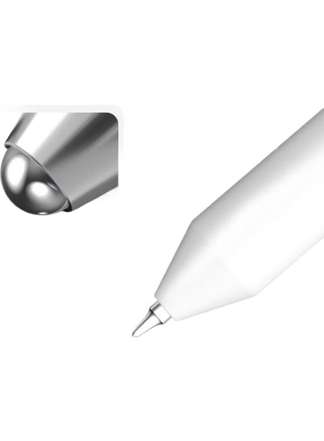 Snowhite Rotating Gel Pen, Stylish Design, 0.5Mm Quick-Drying, For Exam Practice, White Pen, Signature Pen, Cs Pen Tip, Black Ink, 5 Pens, G-606 - Image 2