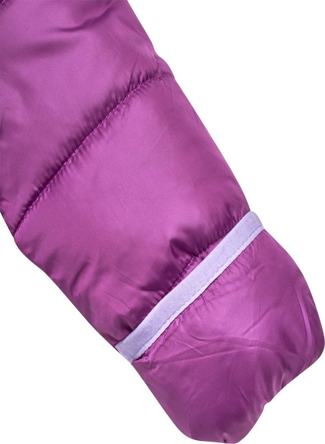 Pink Platinum بدلة ثلجية وردية بلاتينية للرضع - بدلة شتوية بغطاء رأس قابلة للتهوية للرضع حديثي الولادة، مقاس 9/12 شهرًا، لون برقوقي - Image 4