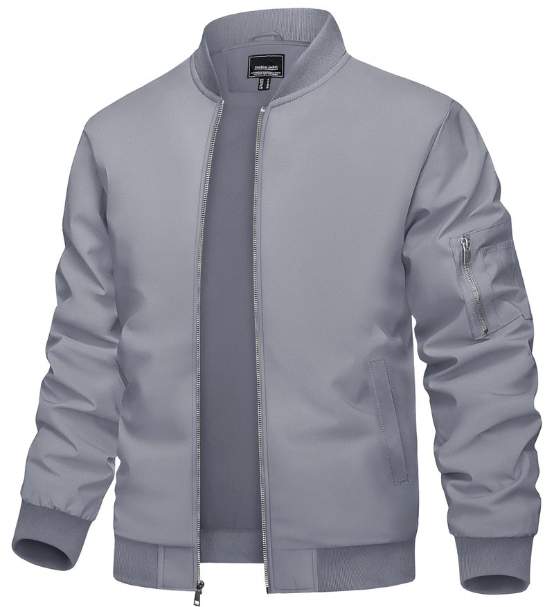 TACVASEN Jackets for Men Lightweight Bomber Jackets for Men Jackets Mens Casual Jacket Outdoor Windbreaker Lightweight Bomber Jacket - Image 2