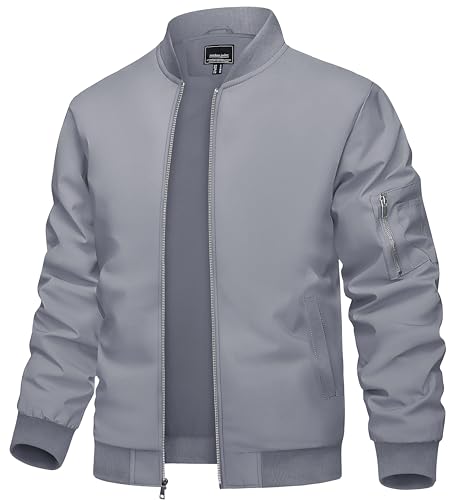 TACVASEN Jackets for Men Lightweight Bomber Jackets for Men Jackets Mens Casual Jacket Outdoor Windbreaker Lightweight Bomber Jacket - Image 1
