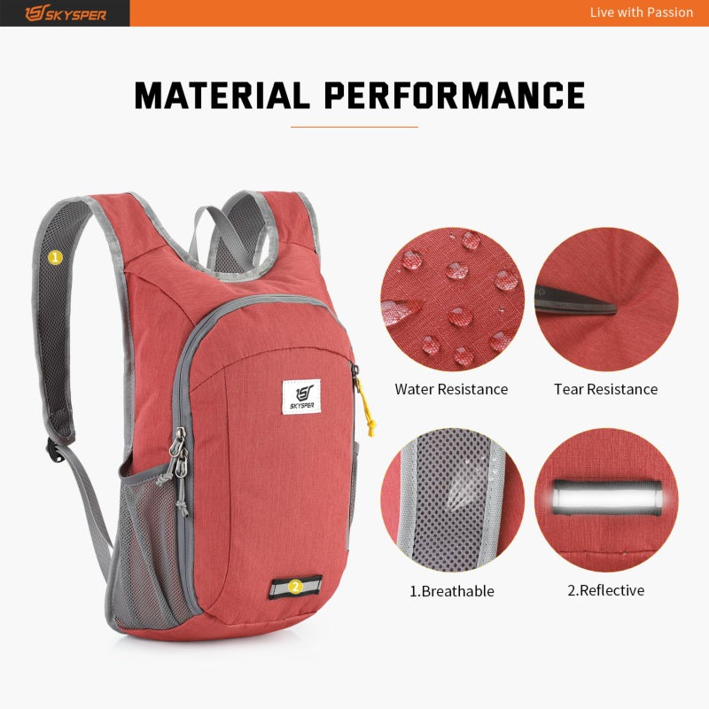 SKYSPER Small Daypack 10L Hiking Backpack Packable Lightweight Travel Day Pack for Women Men - Image 4