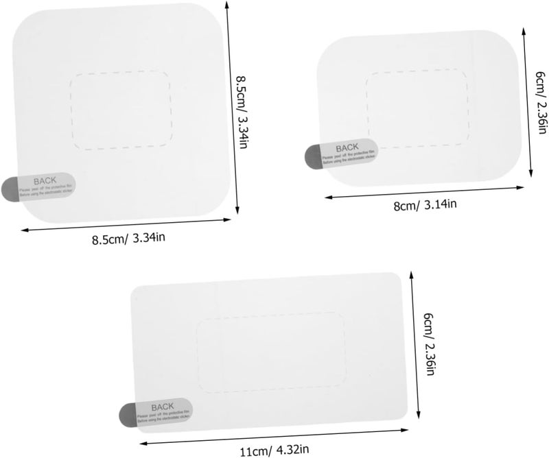 12sheets Windshield Sticker Protector Dashcam Mount Film Static Sticker Removable Fingerprint Resistant High Transparency Easy Installation - Image 2
