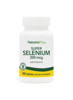 Nature's Plus Naturesplus Super Selenium Complex 200 Mcg 90 Vegetarian Tablets Essential Mineral Supplement With Vitamin E Promotes Healthy Thyroid Antioxidant Glutenfree 90 Servings  - Image 1