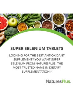 Nature's Plus Naturesplus Super Selenium Complex 200 Mcg 90 Vegetarian Tablets Essential Mineral Supplement With Vitamin E Promotes Healthy Thyroid Antioxidant Glutenfree 90 Servings  - Image 4