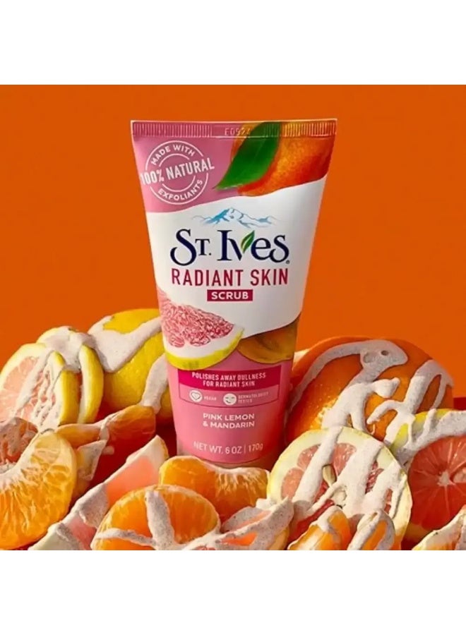 ST. Ives St.Ives Radiant Skin Pink Lemon and Mandarin Facial Scrub- 170gms - Image 2