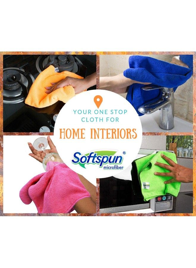 SOFTSPUN منشفة ميكروفايبر (2 قطعة 40X60 سم 340 جرام لكل متر مربع) رمادي ناعمة للغاية ماصة مناشف تنظيف تنظف وتلمع كل شيء في منزلك. - Image 4