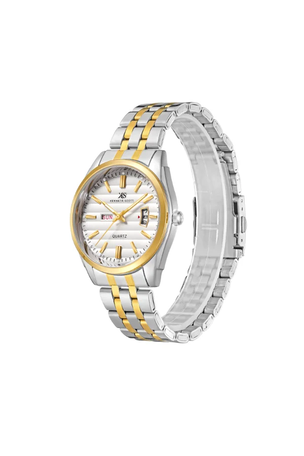 KENNETH SCOTT Men's Steel Analog Watch K23054-TBTW - 40 mm
