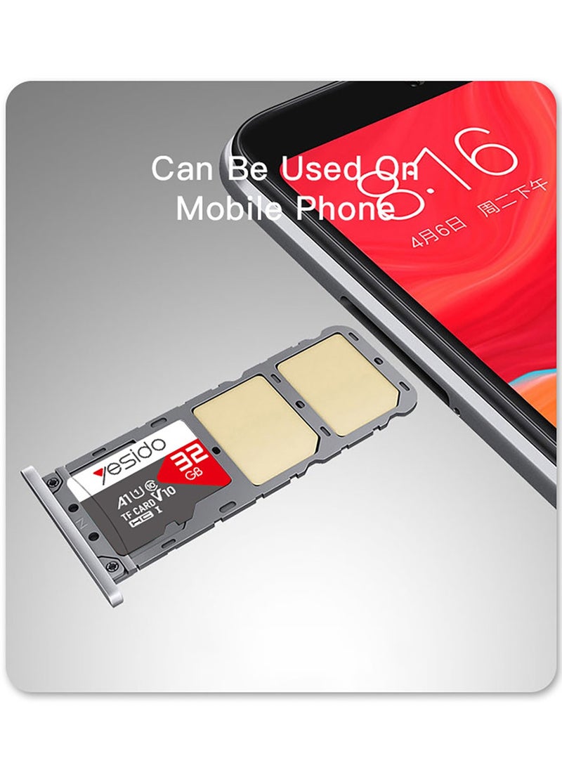 Yesido - Yesido FL14 Micro SDHC Card 32GB for Smart Phones and Tablets Memory Card - Black - Image 1